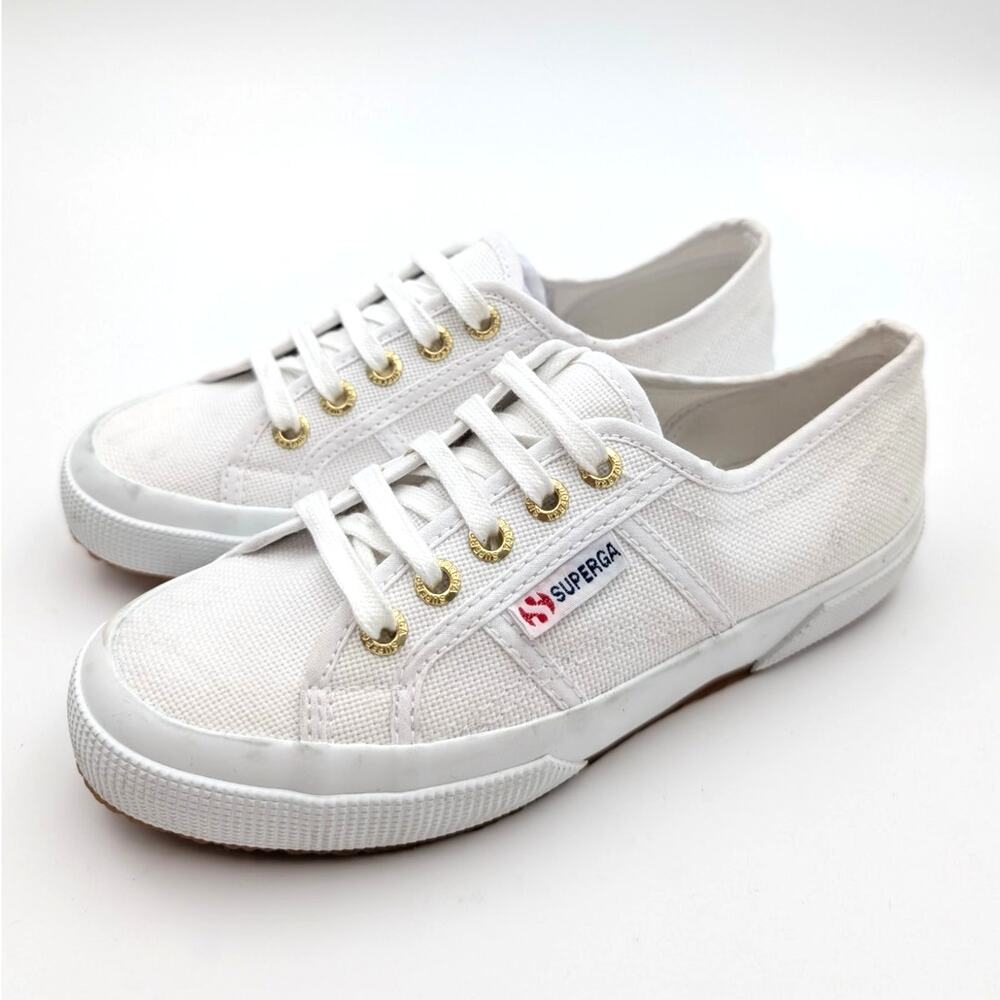 Superga 2750 Cotu Classic Sneaker Shoes Unisex Lace-Up White Size USW5/M3.5 EU35